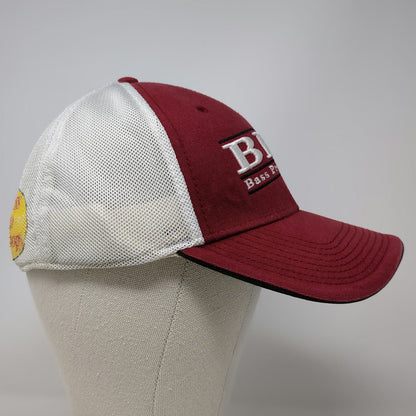 Bass Pro Shops Baseball Cap Red White One Size Mesh BPS Fish Logo Fishing Hat