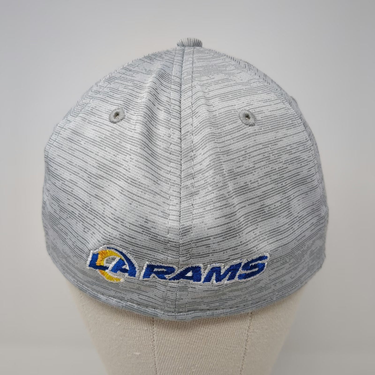 Los Angeles Rams NFL New Era 39THIRTY Gray M Hat Stretch Fit Structured Logo