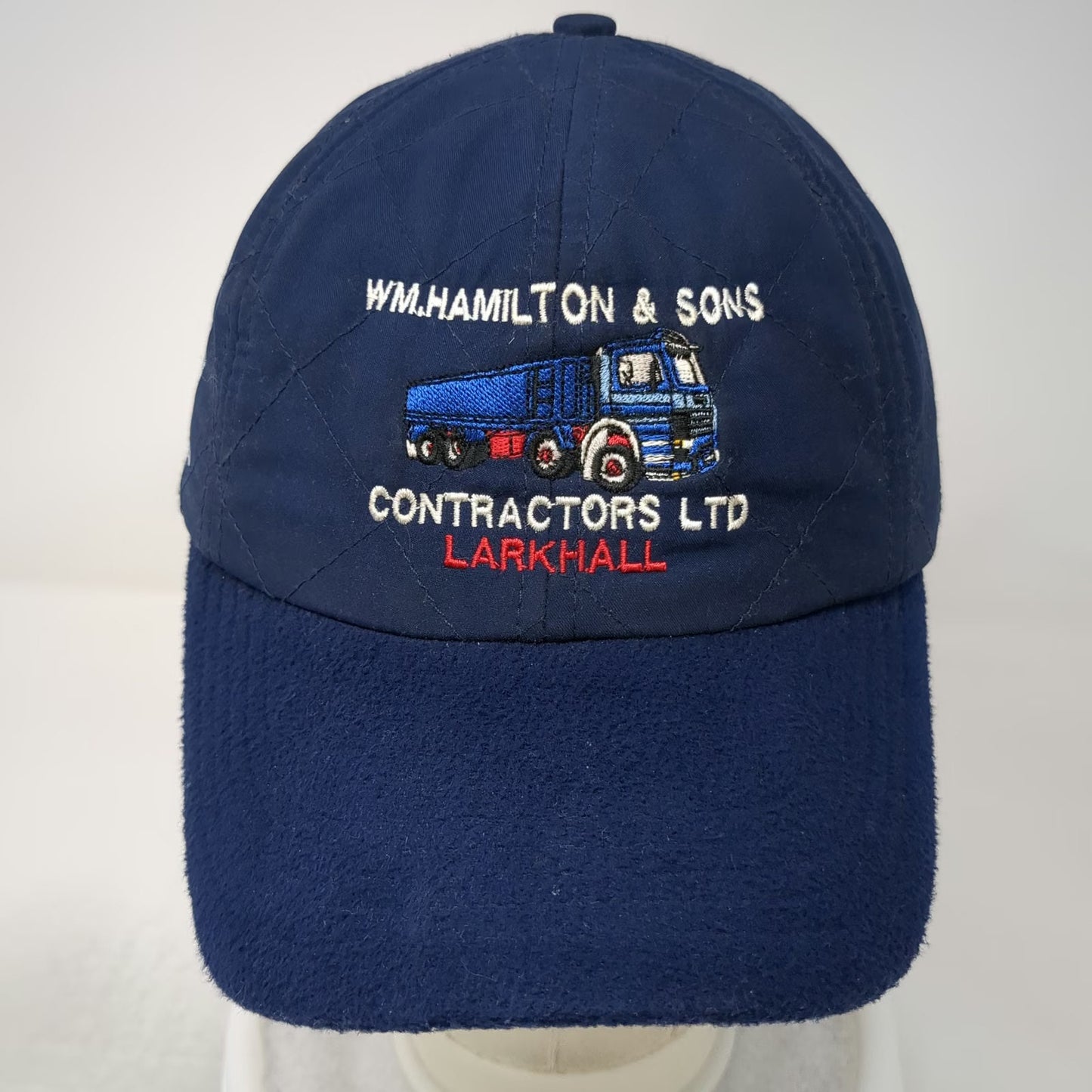 Glenmuir Baseball Cap Blue One Size Quilted Fleece Truck Contractor Logo Hat