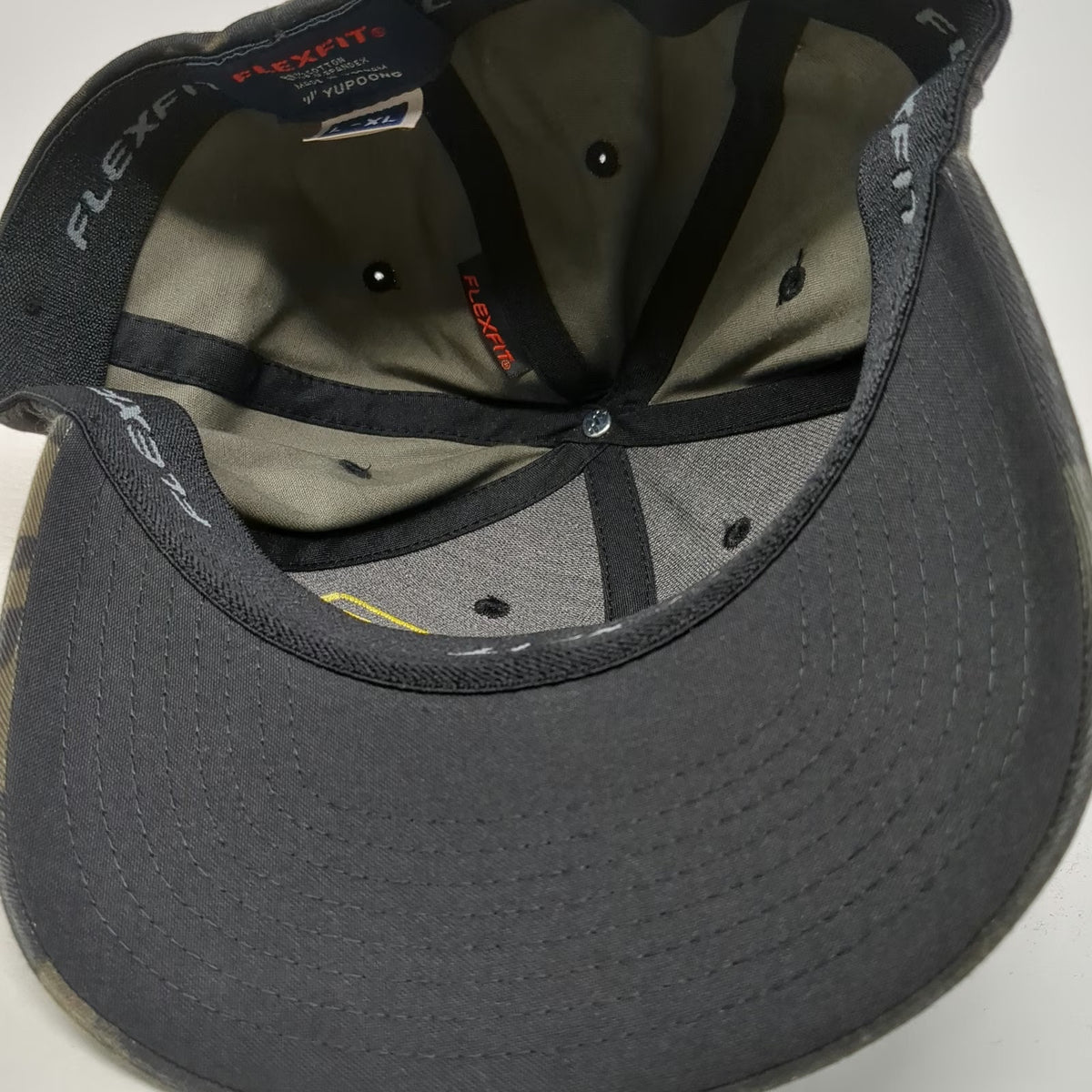 Flexfit Baseball Cap Black XL Camo SM Restore Embroidered Stretch Fit Hat