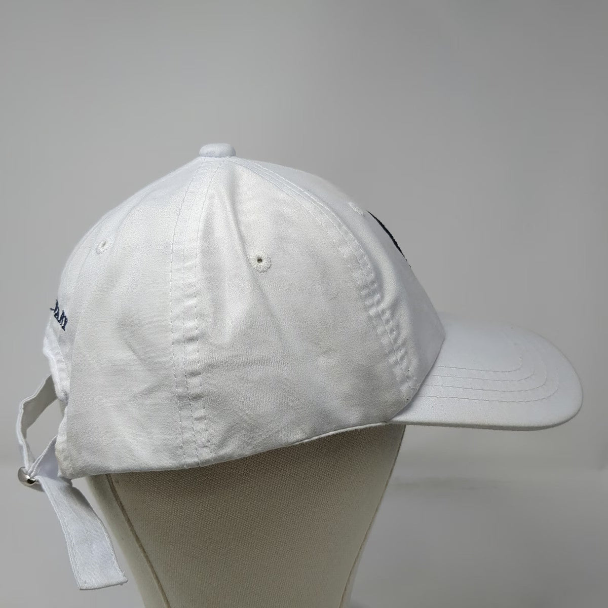 White Blue Baseball Cap Hat One Size Legendary L Logo Slideback Curved Brim