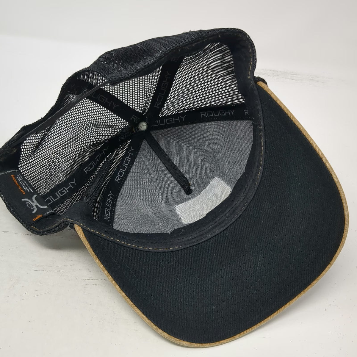Hooey Roughy Trucker Hat Brown One Size Snapback Mesh Rope Bucking Bronco Patch