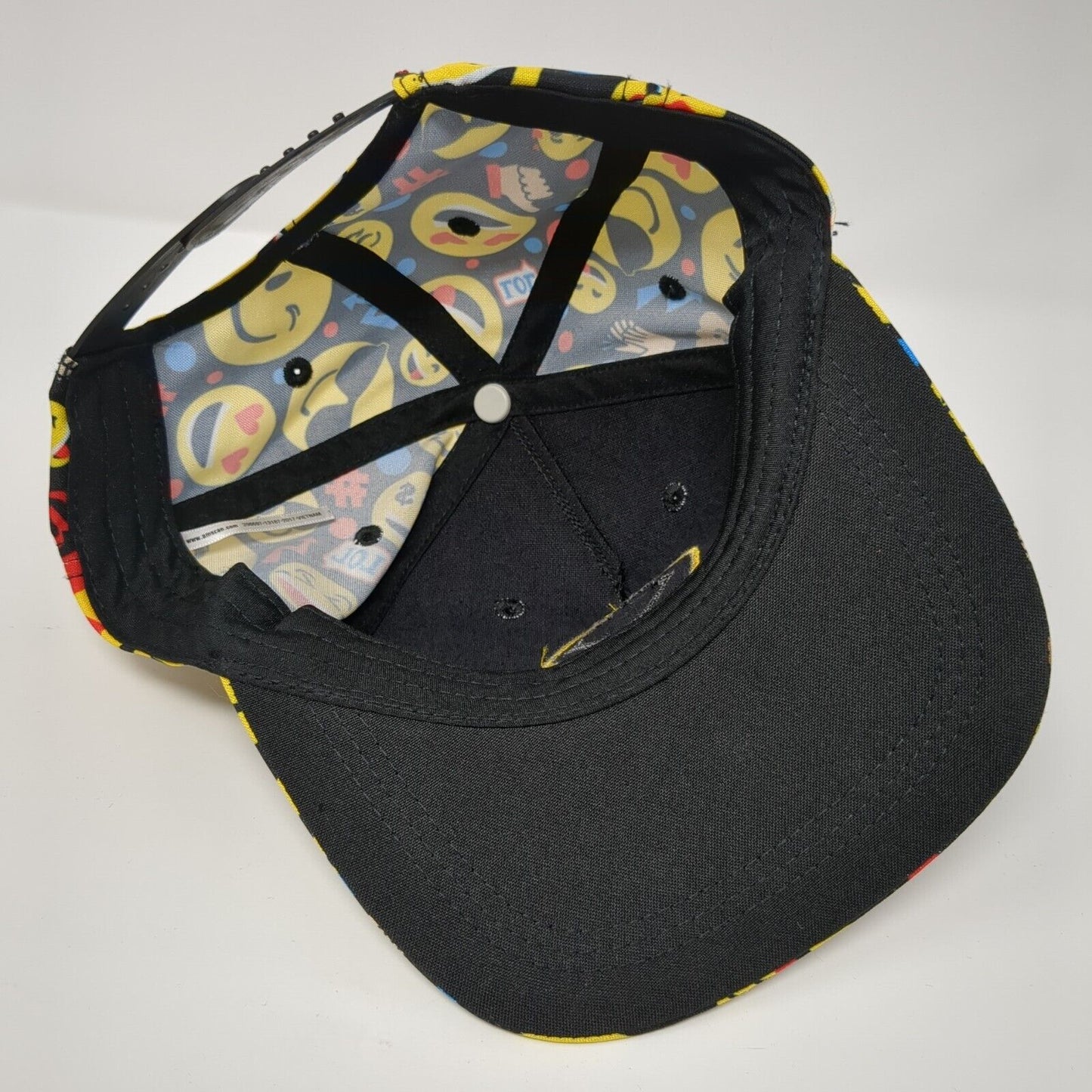 Emoji Smiley Face Snapback Hat Multicolor OSAdjust able Embroidered 6 Panel
