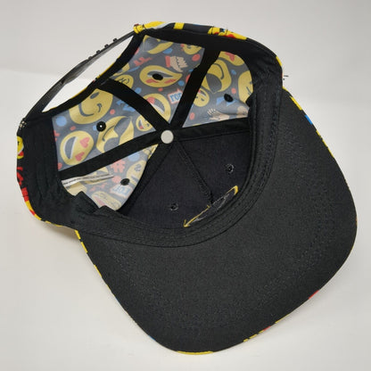 Emoji Smiley Face Snapback Hat Multicolor OSAdjust able Embroidered 6 Panel