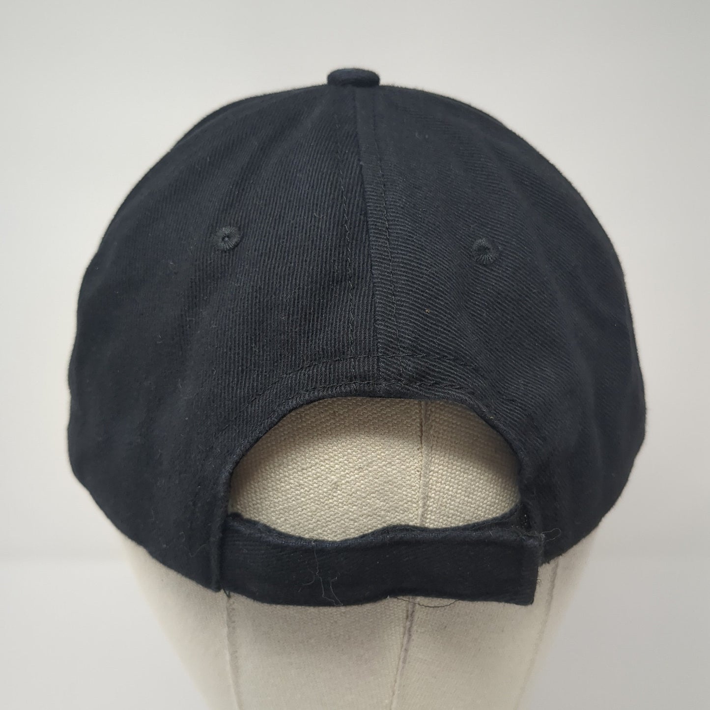Silver Heart Strapback Hat Black One Size Adjustable Solid 6 Panel