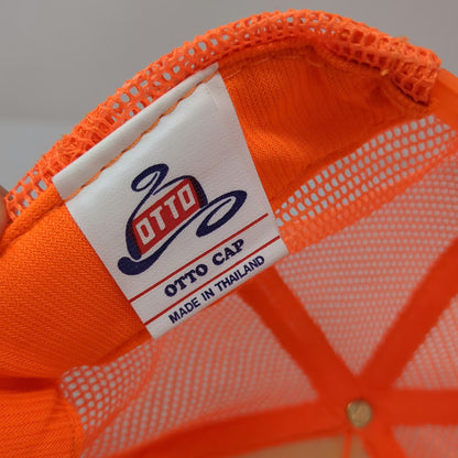 Otto Trucker Hat Orange One Size First Street Welding Anvil Mesh Snapback