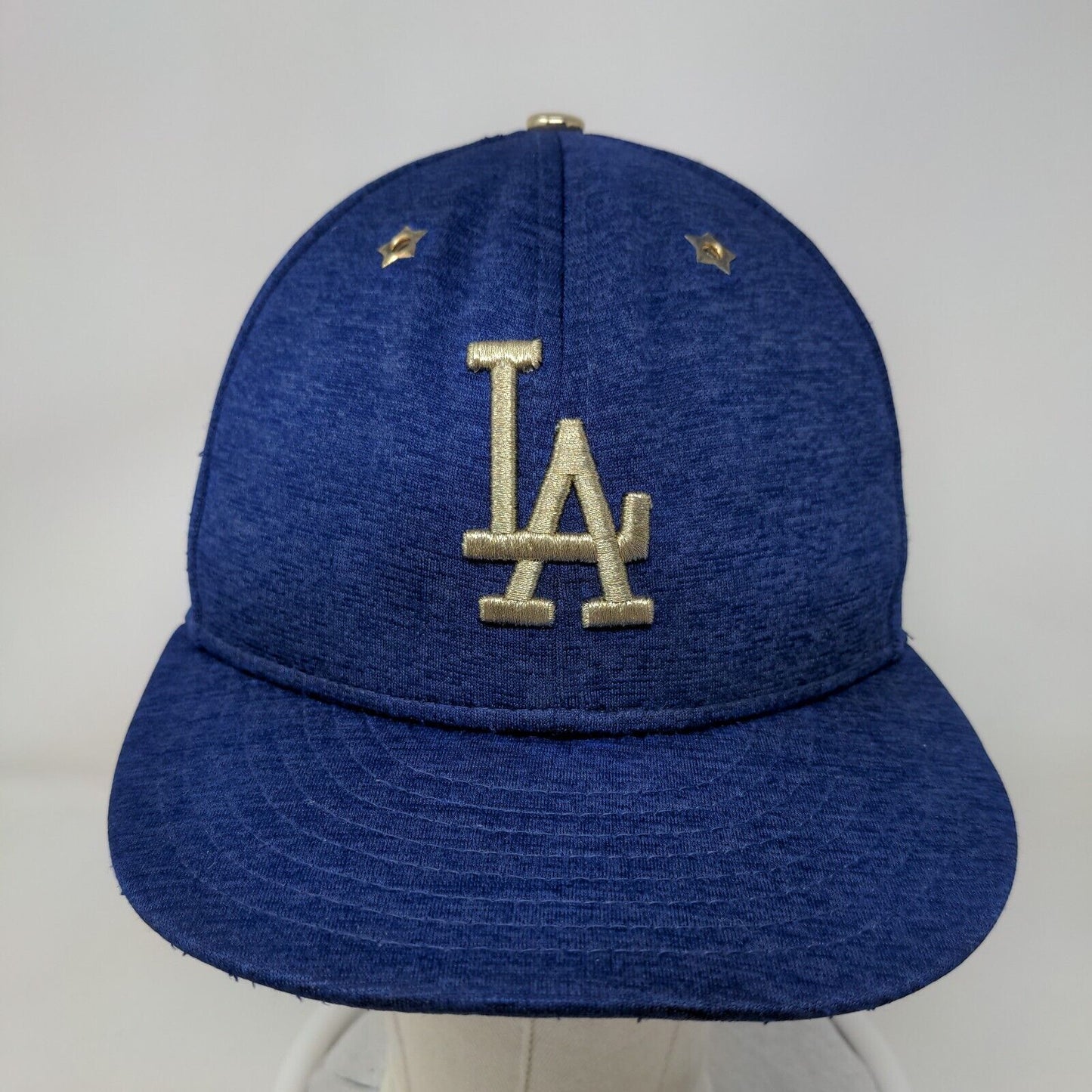 MLB LA Dodgers Fitted Hat Blue Size 7 1/8 Embroidered Logo New Era 59Fifty