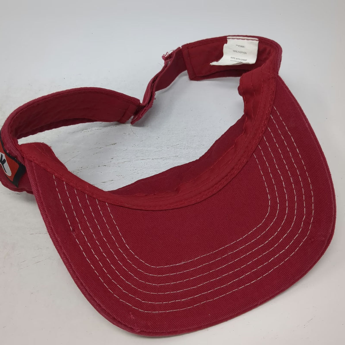 Adams Wendy's Dave Thomas Foundation Red Visor Hat One Size Cotton Strapback