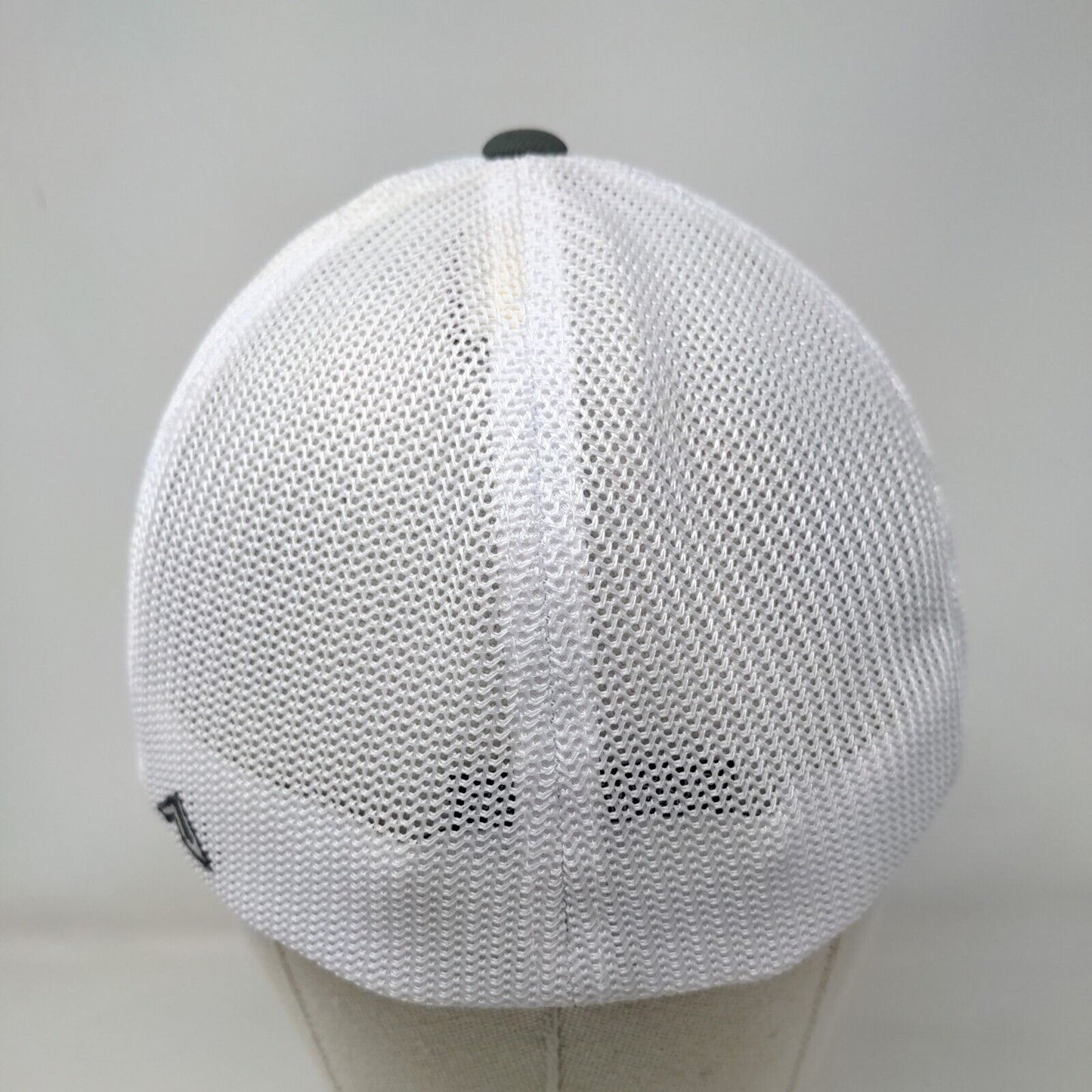 FA Fitted Trucker Hat Gray L/XL Mesh Back Vented Holes 6 Panel Pacific Headwear