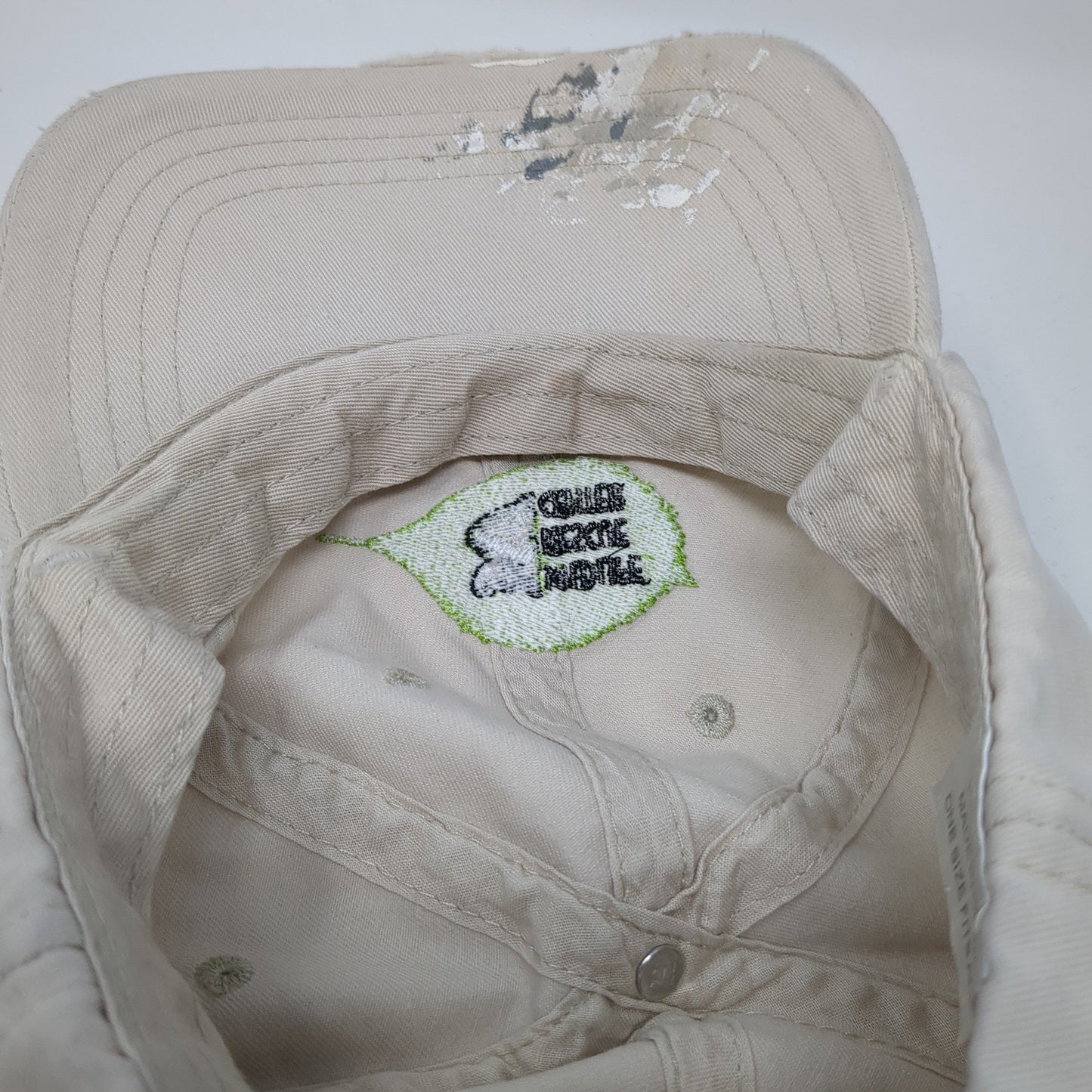 Wildlife Rescue Center Slideback Hat Beige One Size Adjustable Embroidered