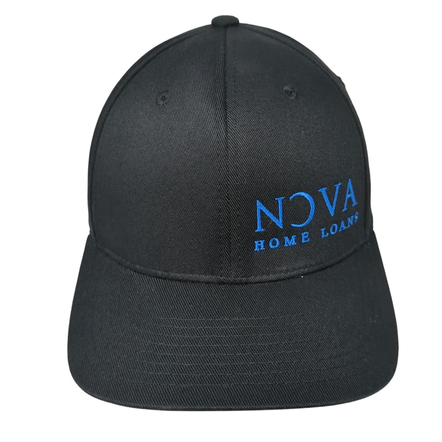 Nova Home Loans 16 Fitted Hat Black Medium Embroidered Flexfit Yupoong
