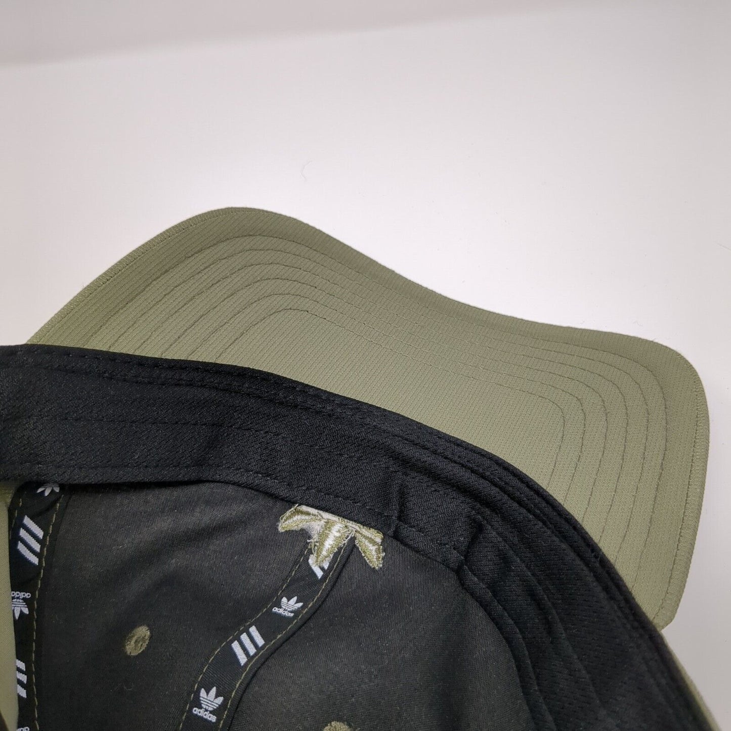 Adidas Strapback Hat Green One Size Adjustable Embroidered Vented Holes 6 Panel