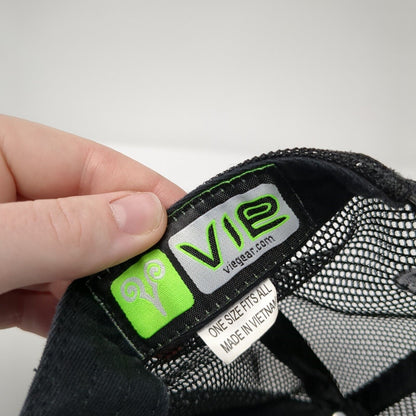 Double Trouble Bail Bonds Snapback Trucker Hat Black One Size Mesh Back