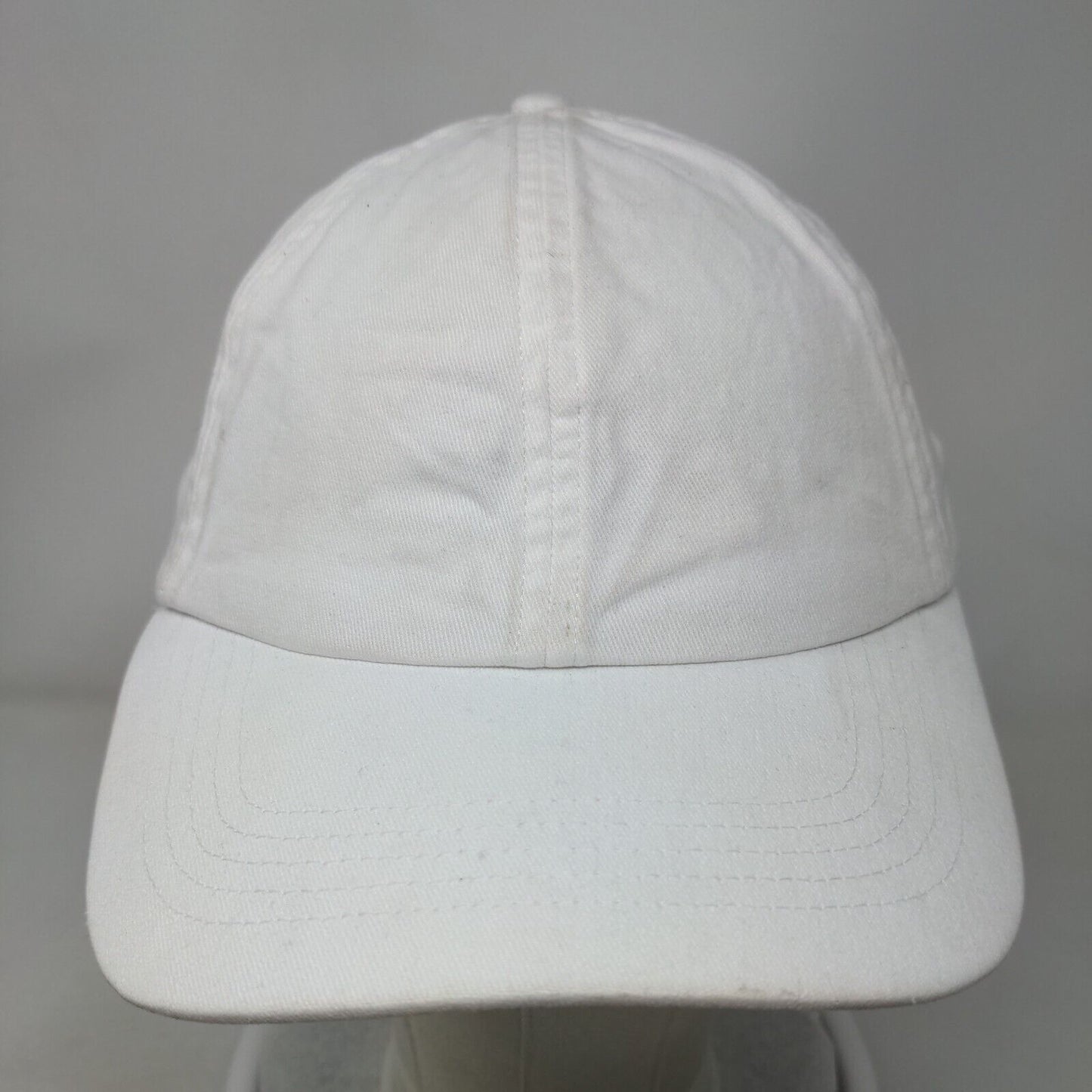 Gap Slideback Hat White One Size Adjustable Solid 6 Panel Blank