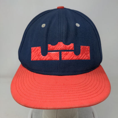 LeBron James Swoosh Logo 4th of July Snapback Hat Blue OSFM Adjustable Nike True