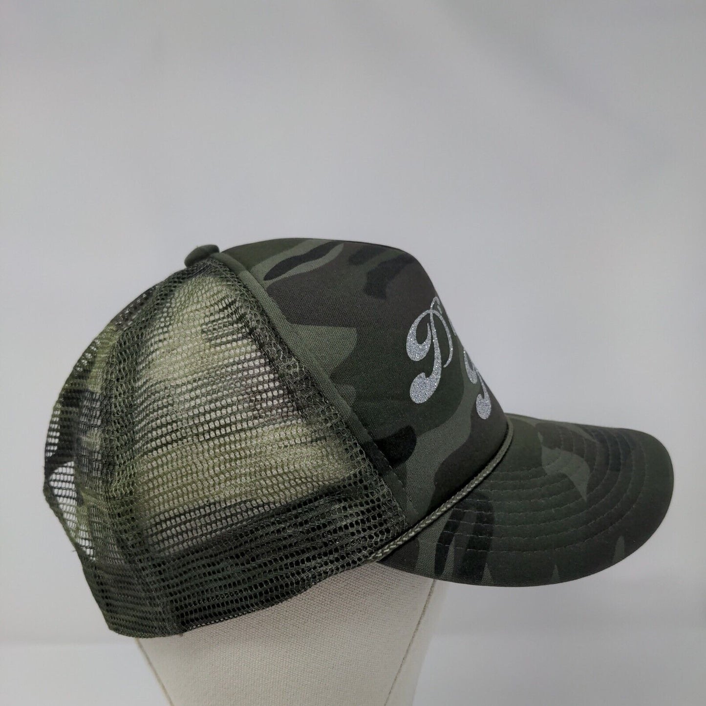 D'lights Posse Snapback Rope Trucker Hat Camo OSFA Mesh Back Cobra