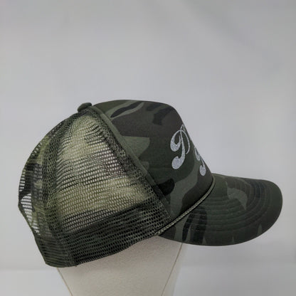 D'lights Posse Snapback Rope Trucker Hat Camo OSFA Mesh Back Cobra