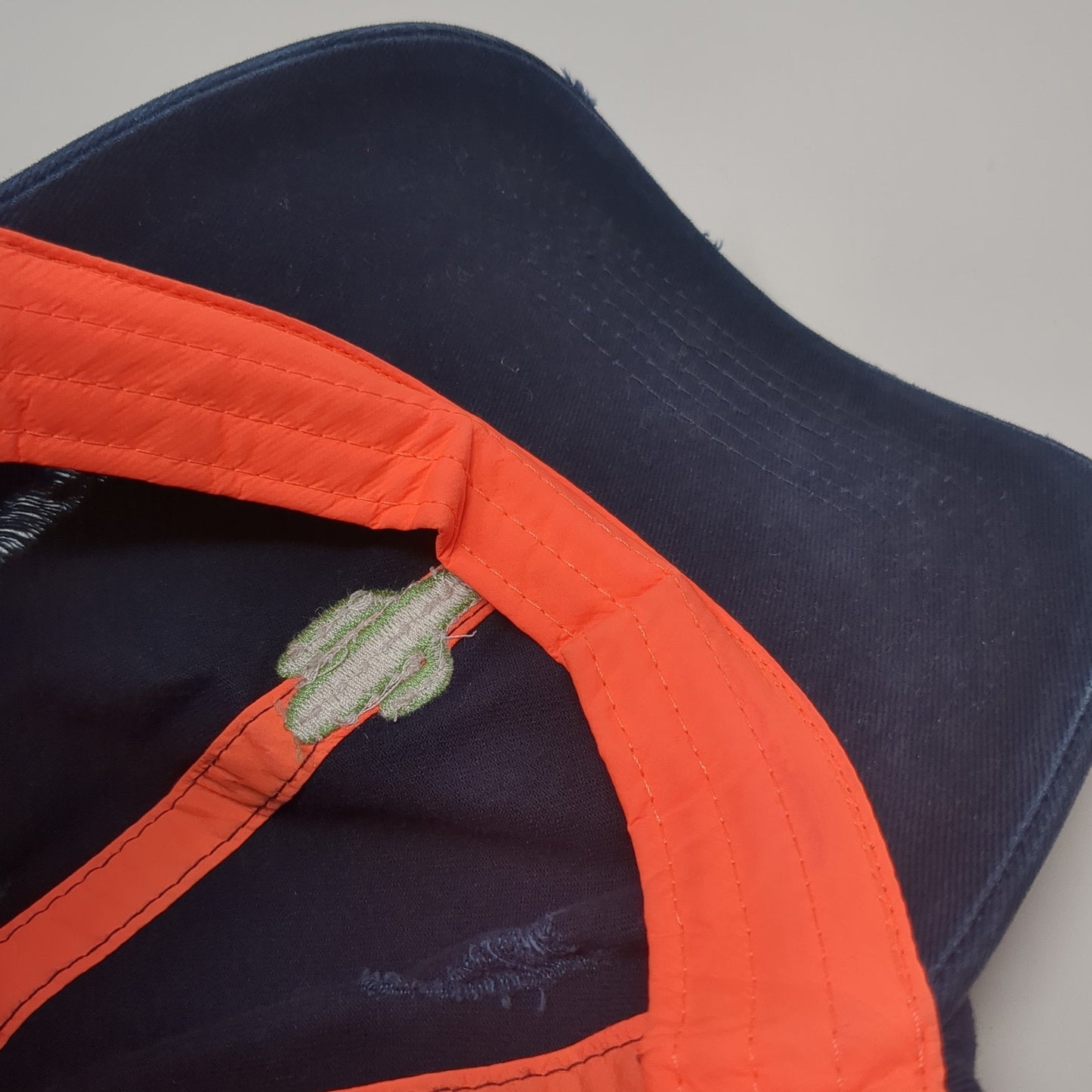 Cactus Slideback Baseball Cap Blue One Size Adjustable Embroidered Distressed