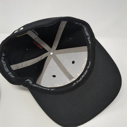 Polaris Racing Fitted Hat Black L/XL Embroidered Vented Holes 6 Panel Flexfit