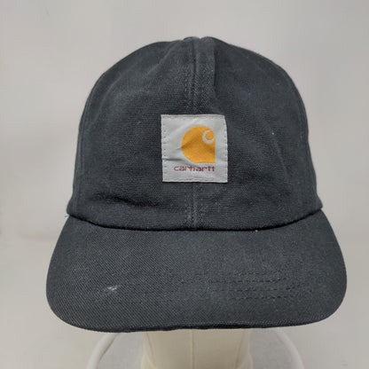 Carhartt Fitted Ear Flap Trapper Hat Black OSFA/L 6 Panel Winter Cotton Made USA