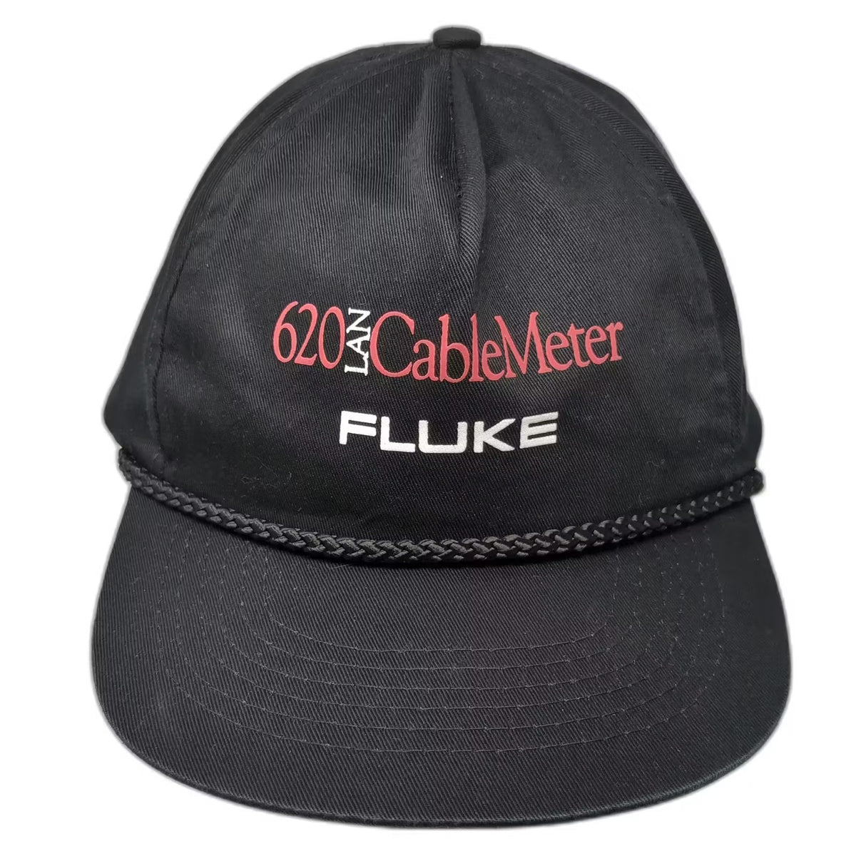 Fluke 620 LAN CableMeter 5 Panel Hat Black Snapback One Size Rope Embroidered
