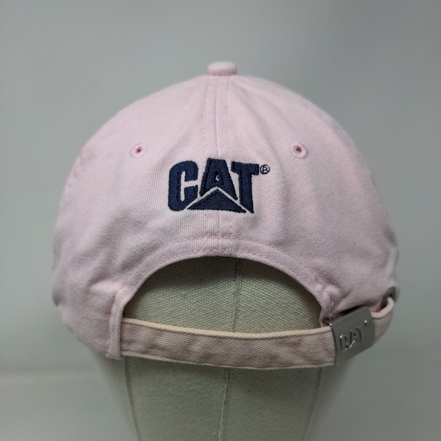 Caterpillar Strapback Hat Pink One Size Embroidered Adjustable 6 Panel