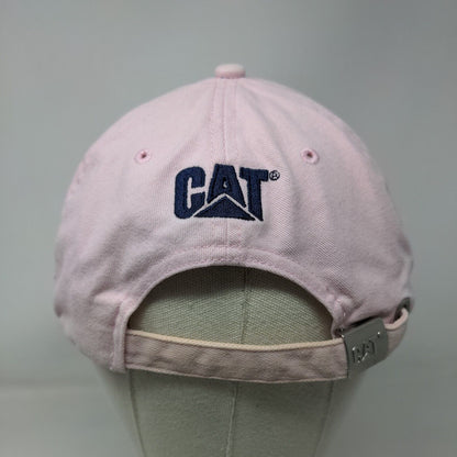 Caterpillar Strapback Hat Pink One Size Embroidered Adjustable 6 Panel