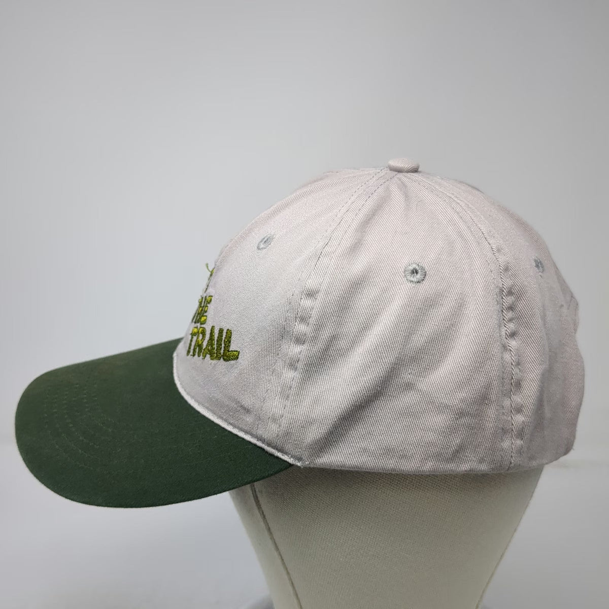 Baseball Cap Gray Green One Size Hit The Trail Hiking Boot Outdoor Nature Hat