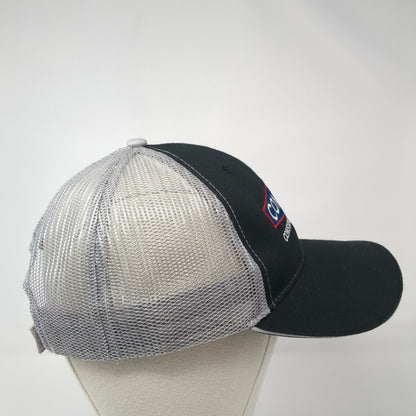 Conmas Construction Supply Strapback Trucker Hat Black One Size Mesh Back