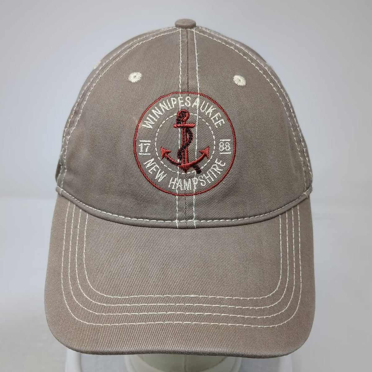 Prairie Mountain Baseball Cap Brown One Size Lake Winnipesaukee NH Hat Anchor