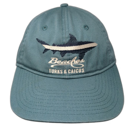 Gear Baseball Cap Blue One Size Slideback Hat Beaches Turks & Caicos Shark
