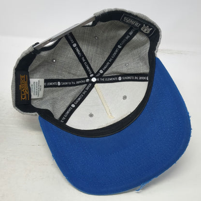 Element Snapback Hat Gray Blue One Size Graphic Wilderness Survival Mountain