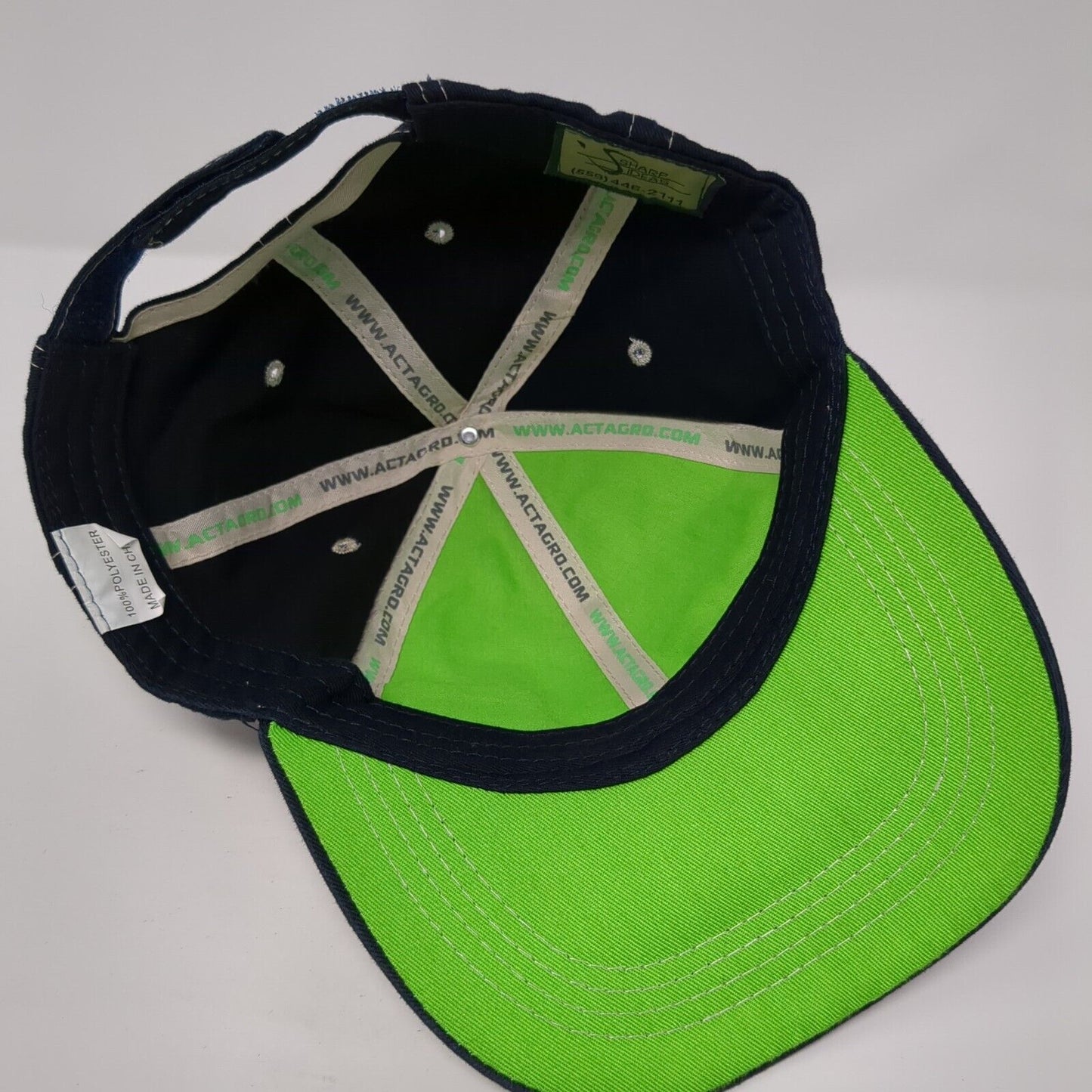 Actagro Strapback Hat Blue One Size Adjustable Embroidered 6 Panel