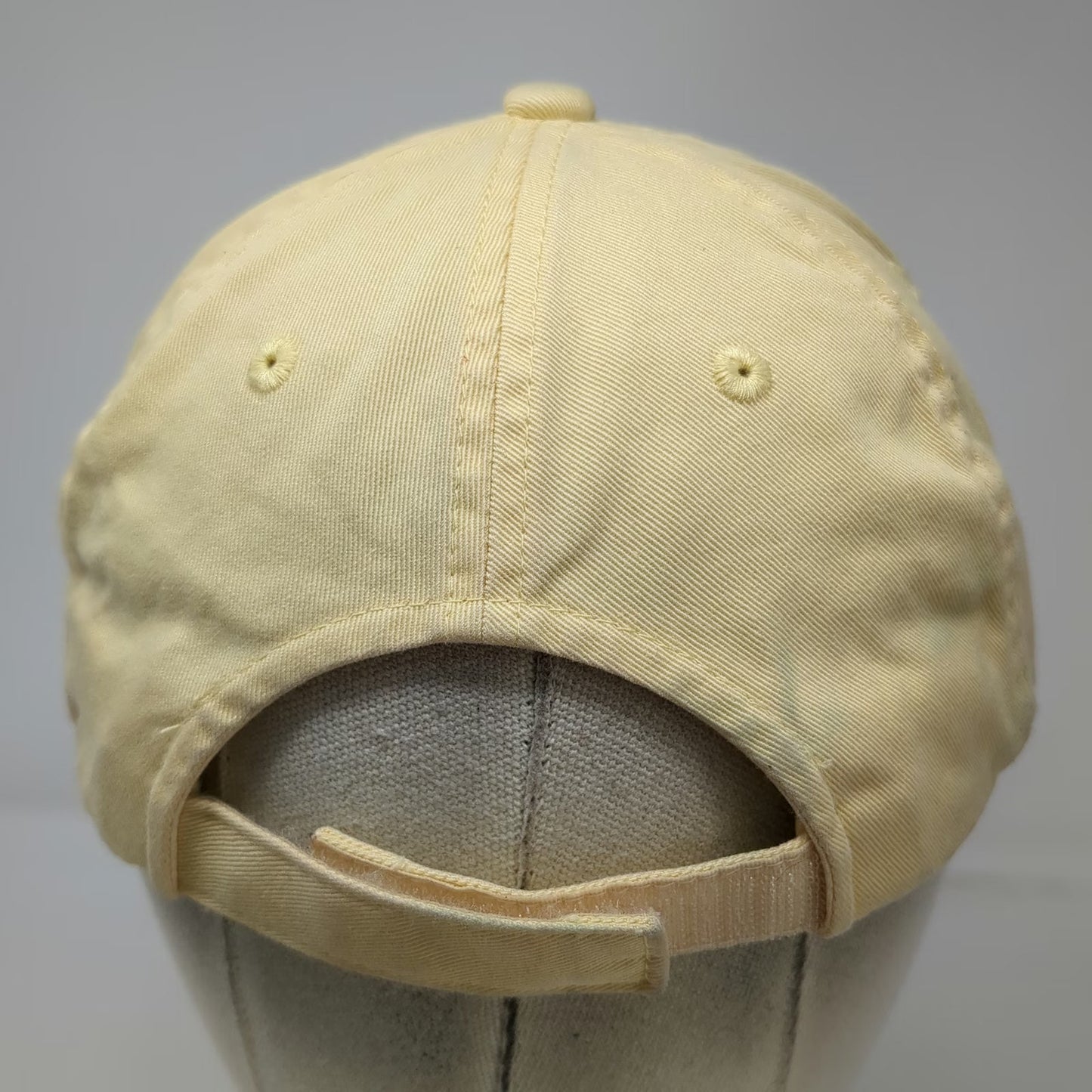 London Fog Baseball Cap Yellow One Size Big Ben Embroidery Cotton Strapback Hat