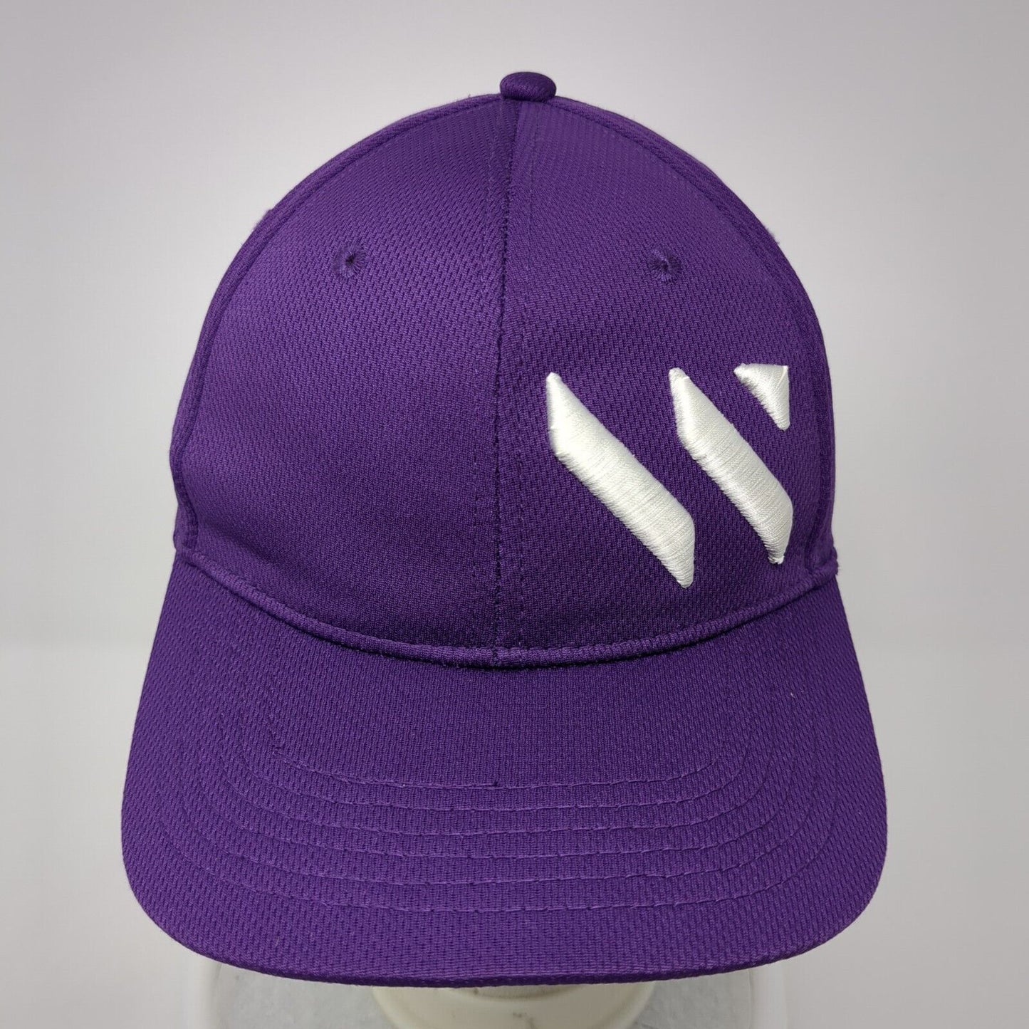 Weka Fitted Hat Purple M/L Embroidered Solid 6 Panel Outdoor OC Sports