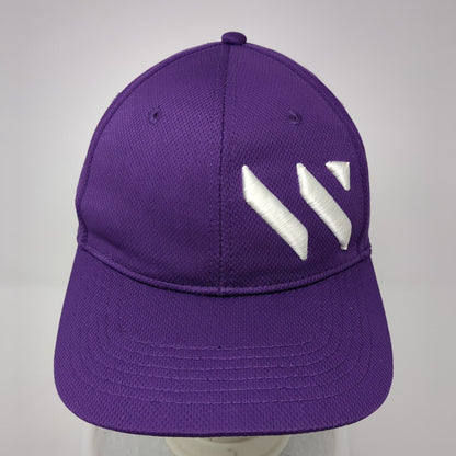 Weka Fitted Hat Purple M/L Embroidered Solid 6 Panel Outdoor OC Sports