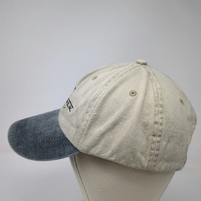 Zkapz Baseball Cap Beige One Size Hat R.H. White Construction 80 Years Blue Brim