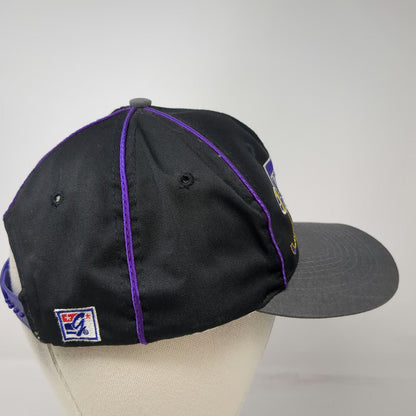 Utah Jazz NBA The Game Snapback Hat Black Gray Purple Green Underbrim Vintage