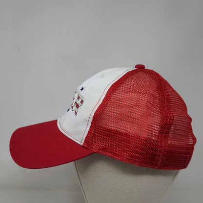 Beer Snapback Mesh Back Trucker Hat Red OSFA Colorblock Infinity