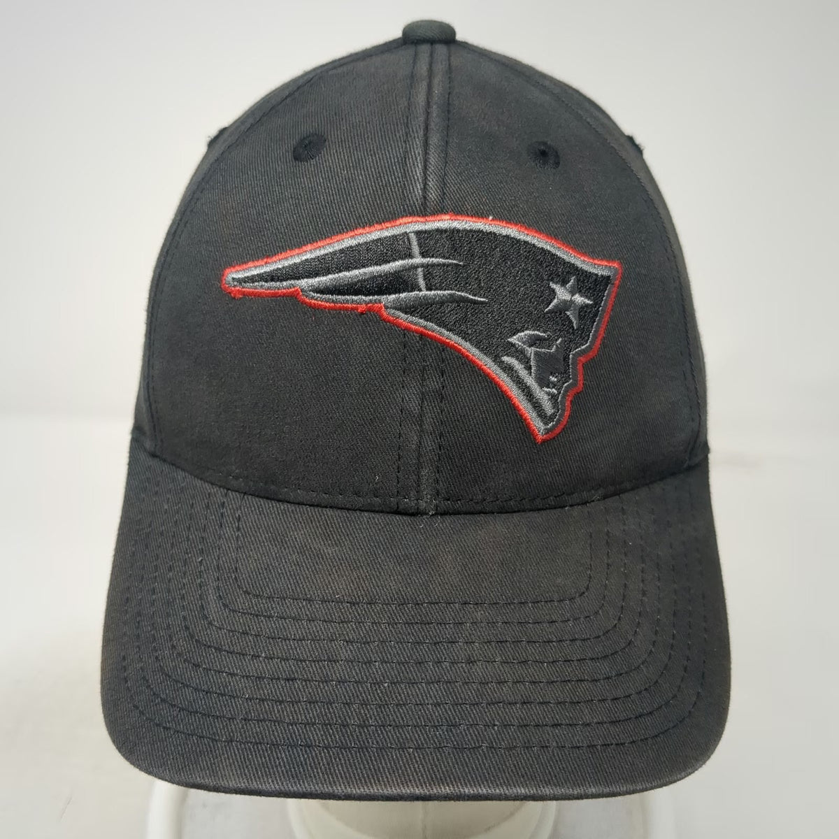 New England Patriots NFL Team Apparel Cap Gray Red Black OS Embroidered Logo Hat