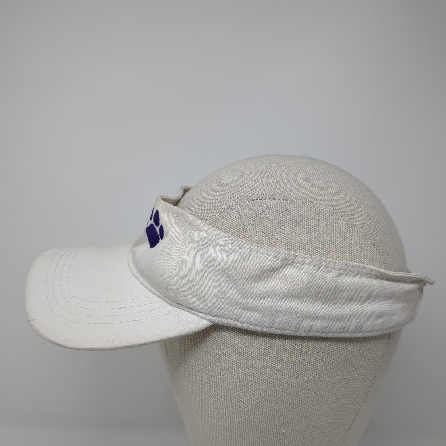 PHS Sun Visor Hat White One Size Adjustable Embroidered Lightweight Sportsman
