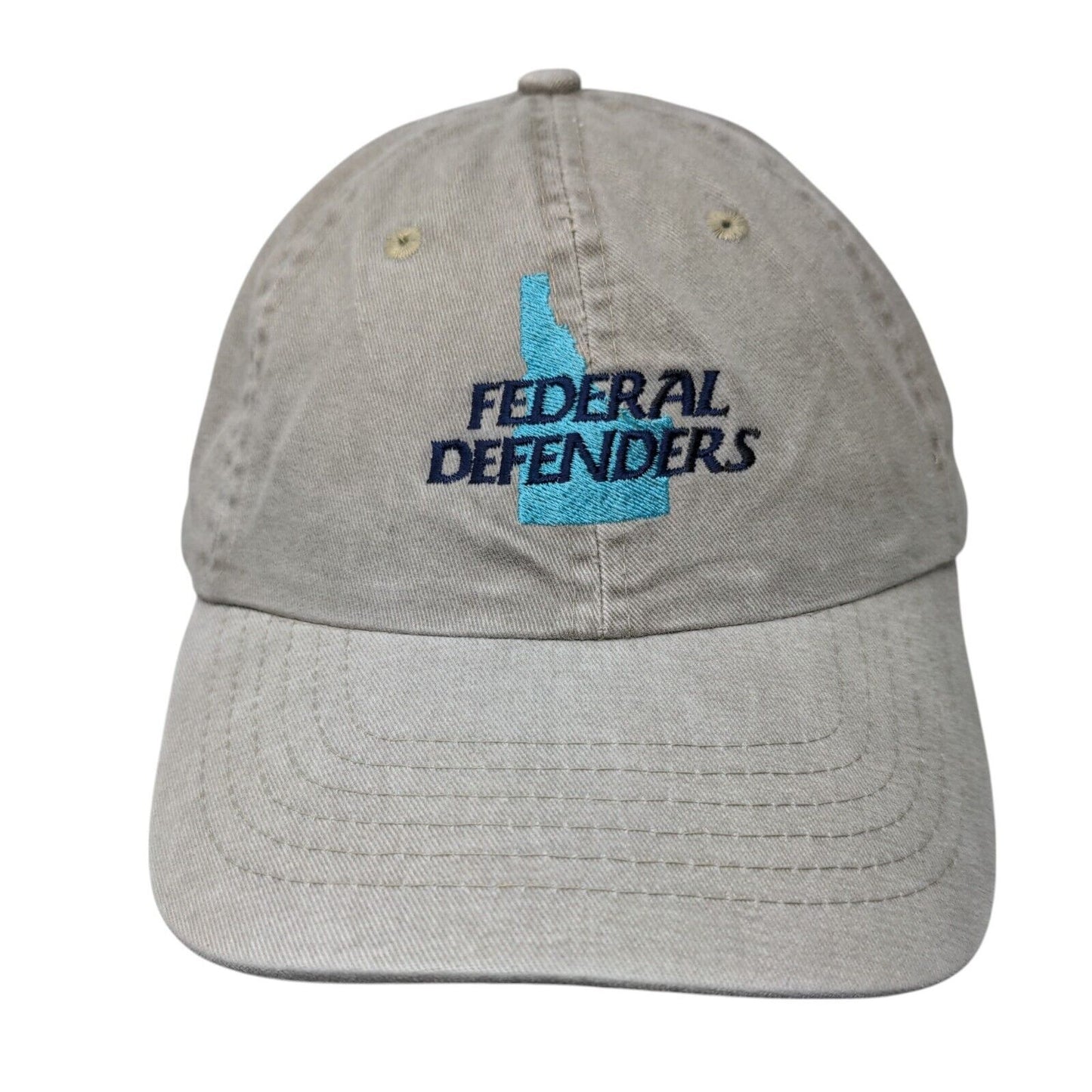 Federal Defenders Slideback Hat Tan One Size Adjustable Embroidered