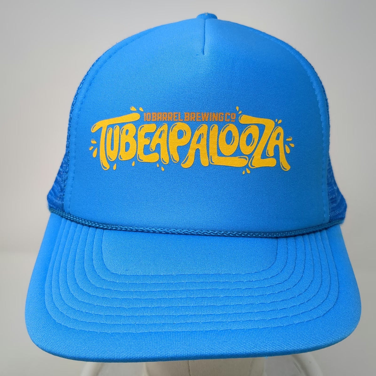 OTTO 10 Barrel Brewing Co Tubeapalooza Trucker Hat Blue OSFM Mesh Snapback Foam