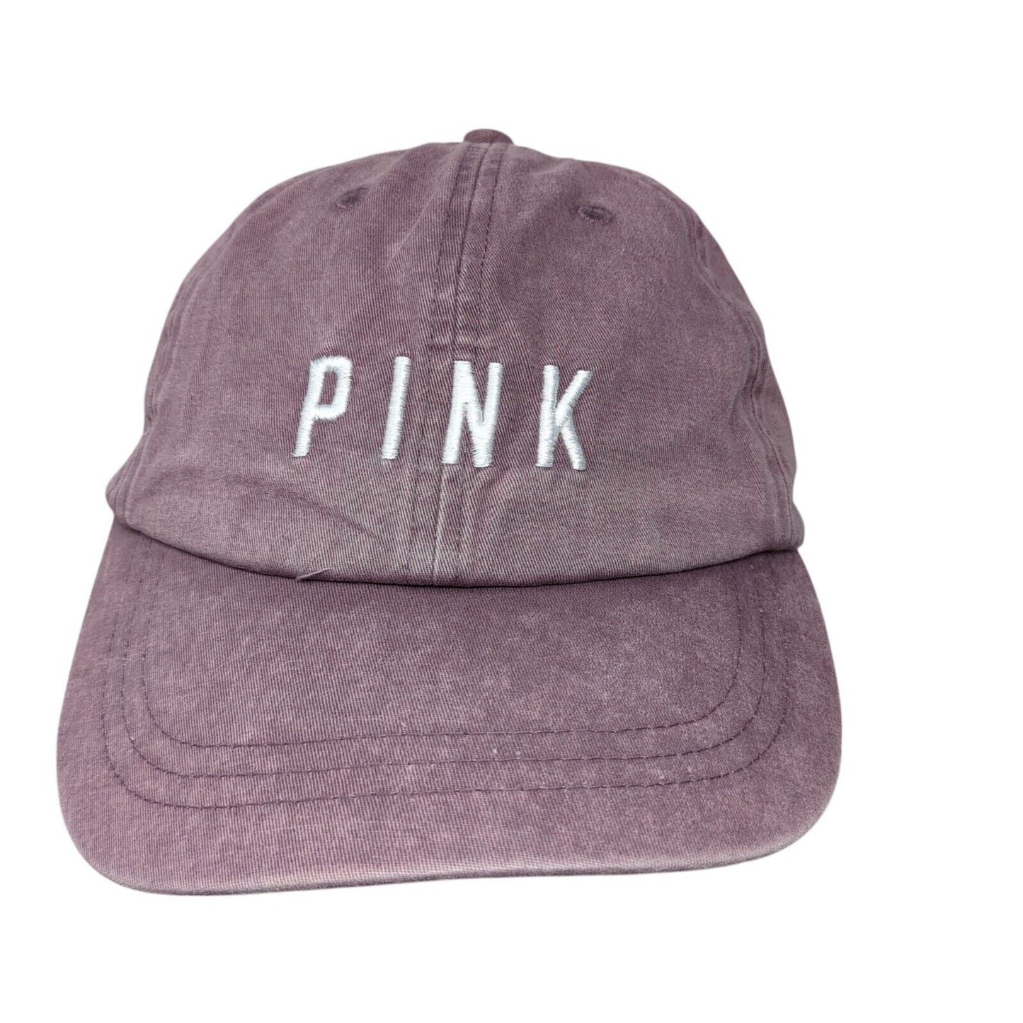 PINK Slideback Hat Pink OSFA Adjustable Embroidered Victoria's Secret Cotton