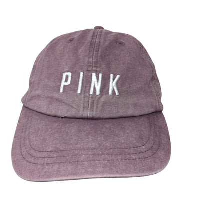 PINK Slideback Hat Pink OSFA Adjustable Embroidered Victoria's Secret Cotton