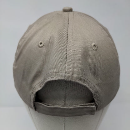 Pulling Together Against Invasive Weeds Strapback Hat Tan OSFA Solid