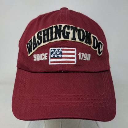 Washington DC Since 1790 Slideback Hat Red One Size Adjustable Patriotic Cotton