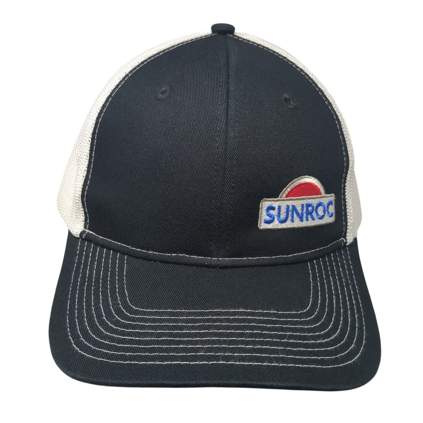 Sunroc Snapback Mesh Back Trucker Hat Black One Size Port Authority