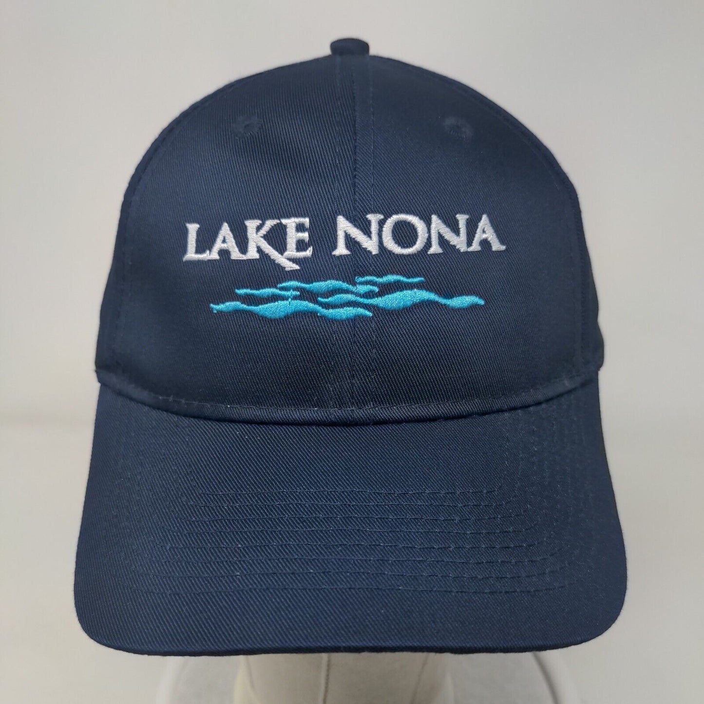 Lake Nona Slideback Hat Blue One Size Embroidered Port Authority 6 Panel