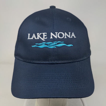 Lake Nona Slideback Hat Blue One Size Embroidered Port Authority 6 Panel